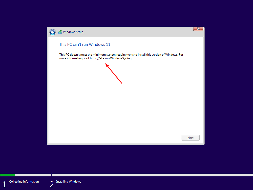 Impossible d'exécuter Windows 11 sur ce PC